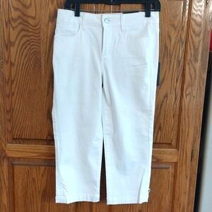 NYDJ NWT Women's Size 4 Straight Crop Jean Lift‎ Tuck Technology White
